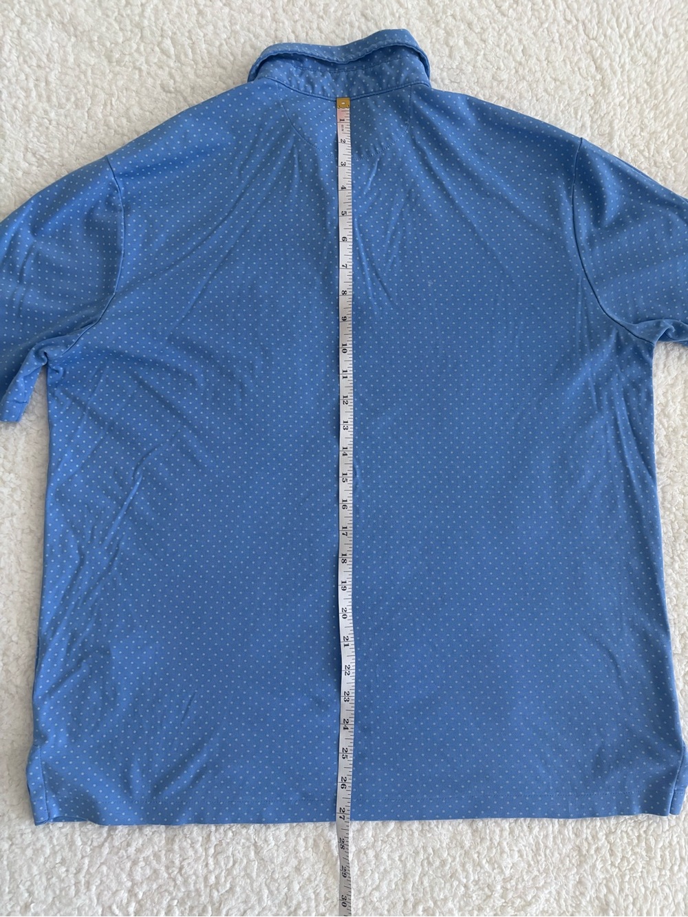 Polo Ralph Lauren Blue Polka Dot Classic Fit Polo Shirt 100% Cotton Men’s - Picture 6 of 7